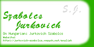 szabolcs jurkovich business card